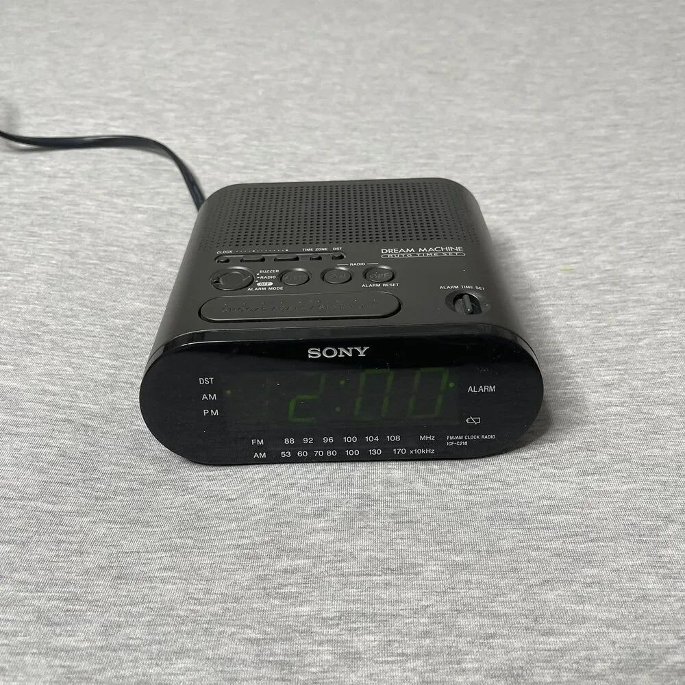 Sony Black Digital Dream Machine FM/AM 90s Alarm Clock Radio